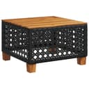 vidaXL Gartentisch Schwarz Braun Poly Rattan Holz Bild 2