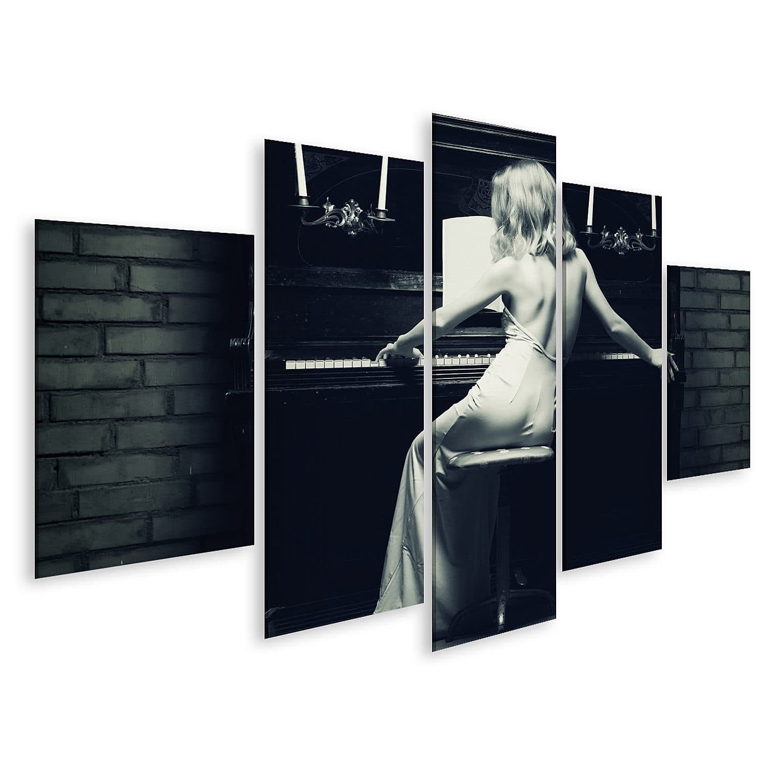 islandburner Leinwandbild Klavier 5-teilig 170x80cm - Bild 2