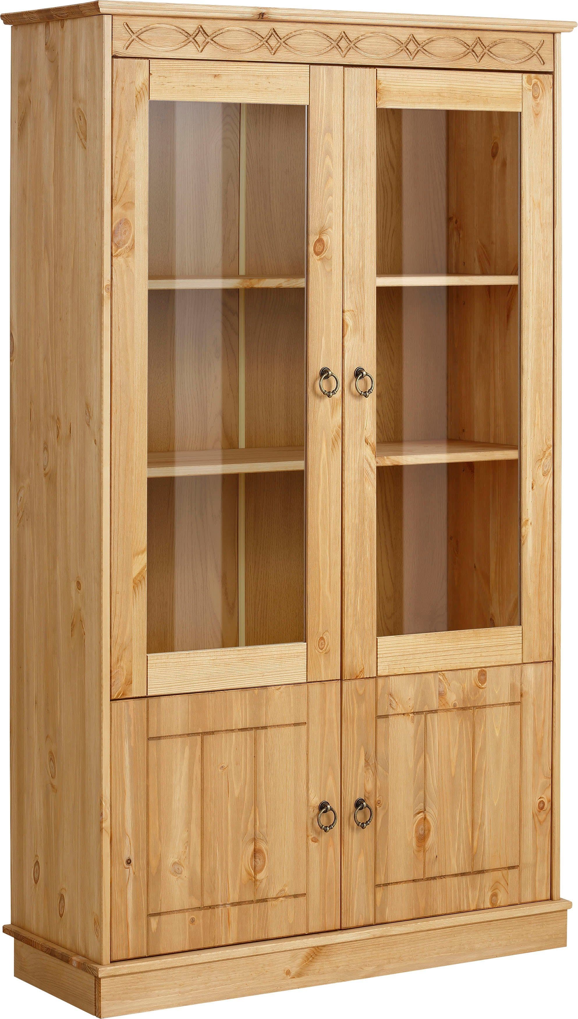 OTTO HOME Vitrine Indra Massivholz Kiefer Beige Natur - Bild 2
