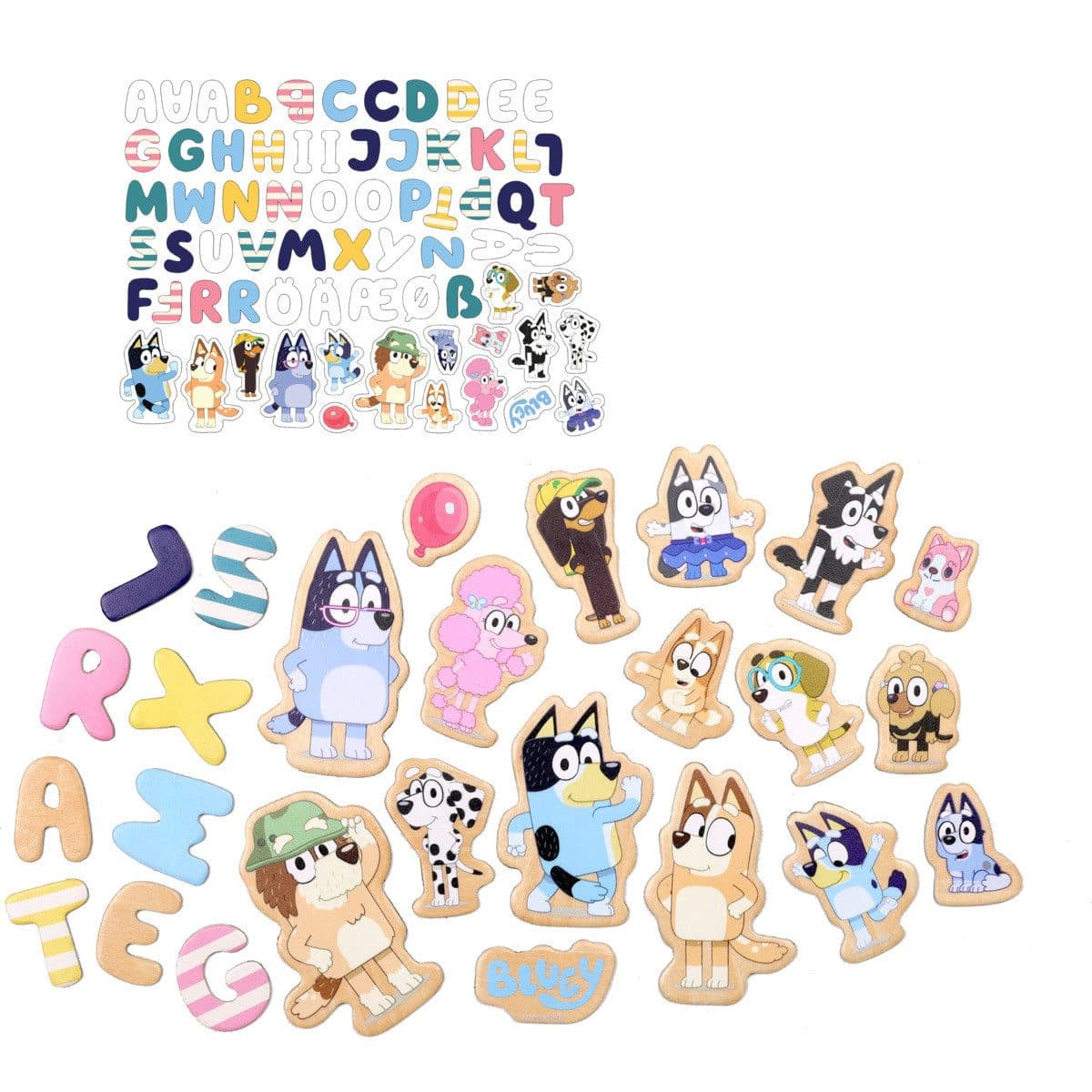 Bluey Kinder Magnetspielbausteine 70-tlg. Bunt Alphabet & Figuren - Bild 2