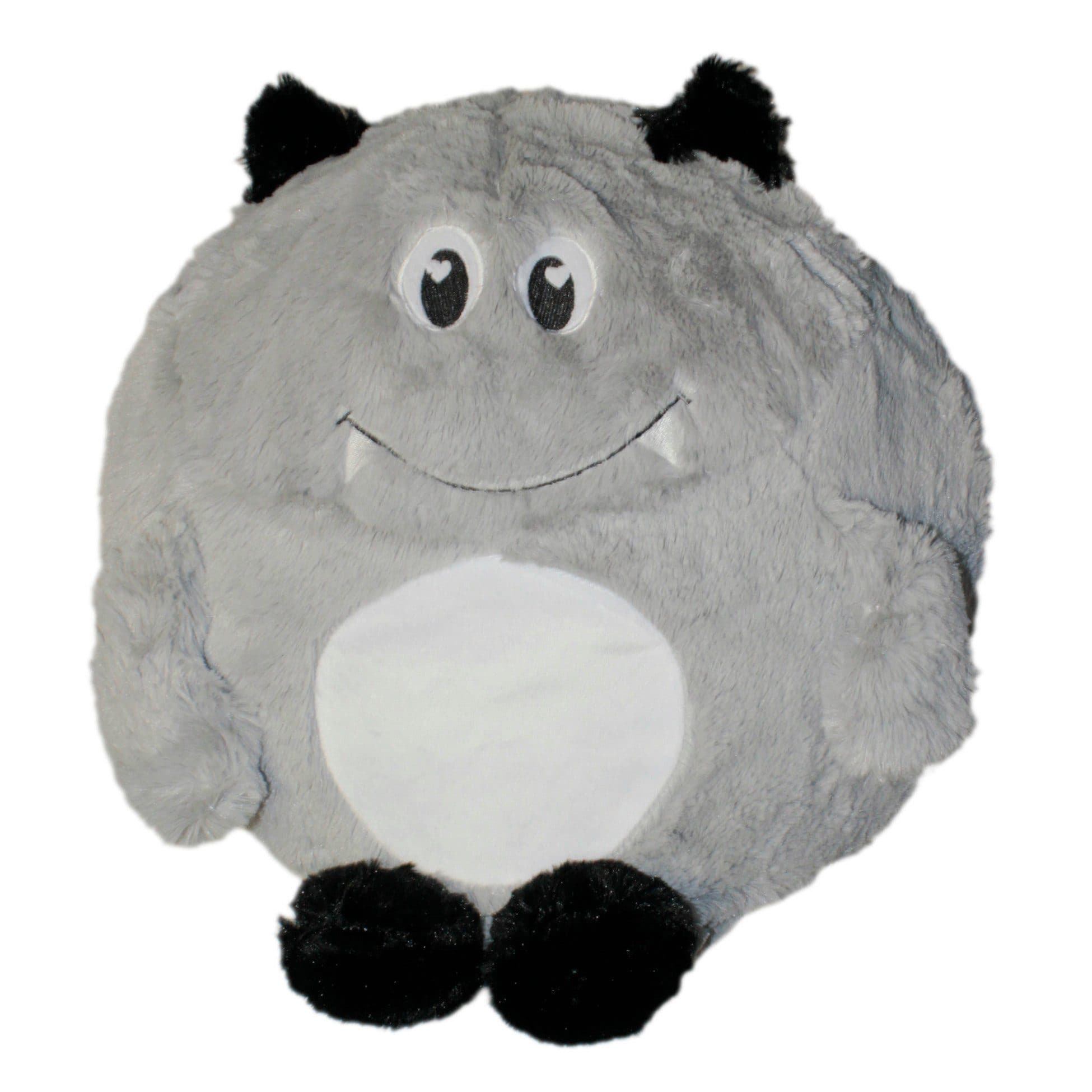 Haus und Deko Monster Kuschelkissen Grau Plüsch Kinderkissen - Bild 2