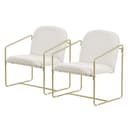 ML-DESIGN Loungesessel 2er Set Beige Gold Polsterstuhl Bild 2
