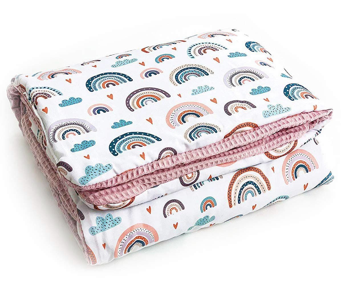 BABEES Babydecke Kuscheldecke 100% Baumwolle Waffeldecke Ganzjährig - Bild 2