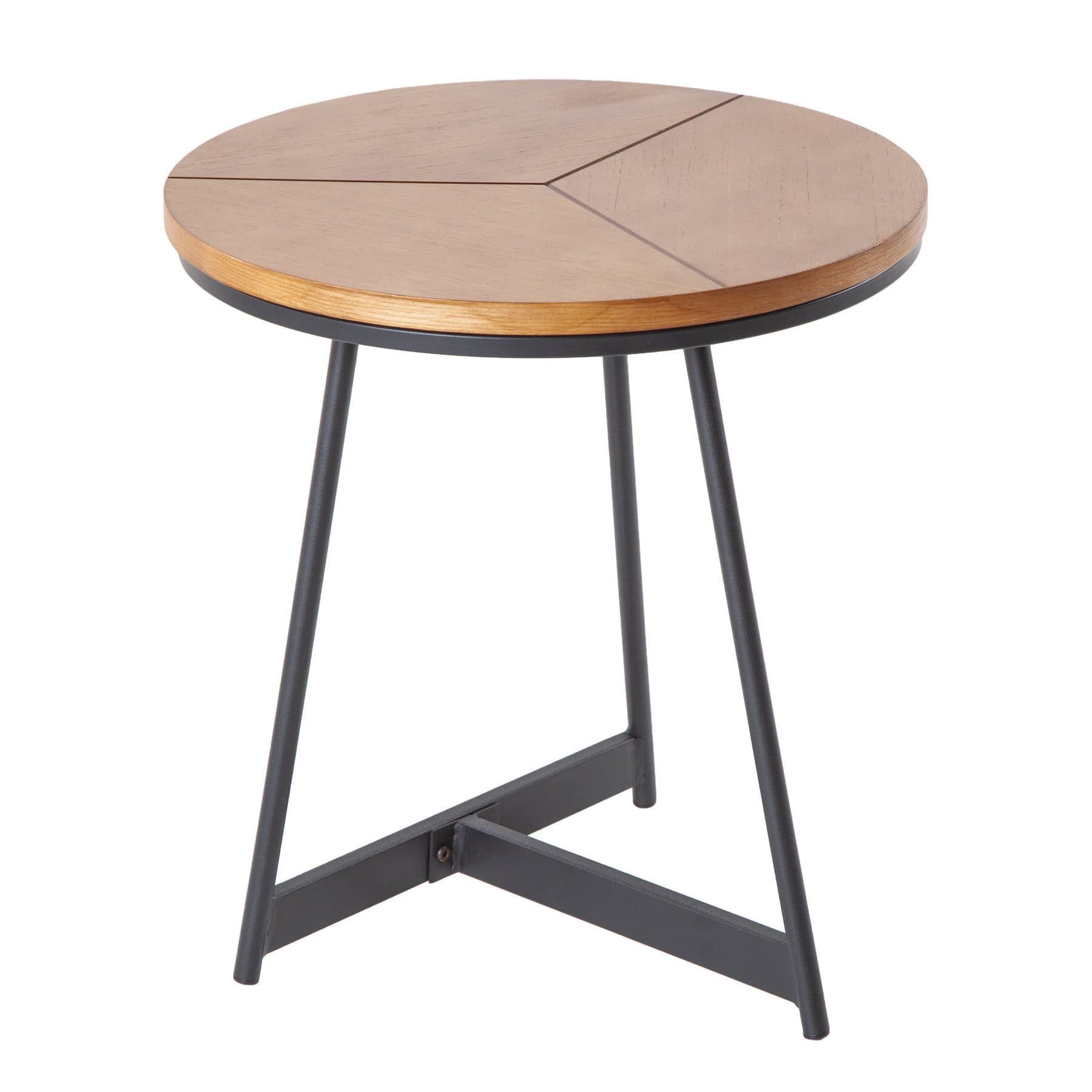 Riess Ambiente Beistelltisch OAK ELEGANCE 45cm Eiche Schwarz Metall - Bild 2