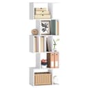 VASAGLE Bücherregal 6-stöckig 24 x 40 x 191 cm Standregal Büroregal Weiß Bild 2