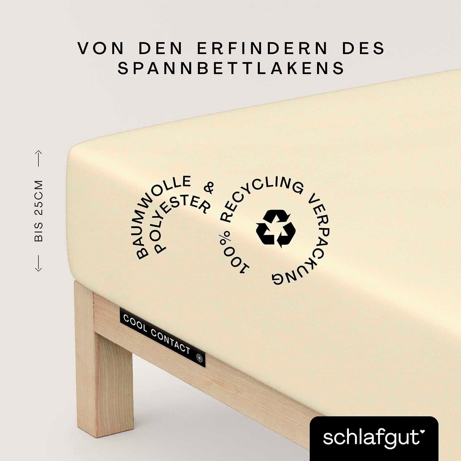 Schlafgut Spannbettlaken Cool Contact Gelb Mikrofaser - Bild 2