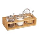 relaxdays Gewürzbehälter 3er Set mit Bambushalter, Glas Bild 2