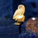 Spetebo Gartenfigur LED Solar Eule warm weiß Bild 2