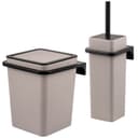 bremermann Badaccessoire-Set 2tlg. SAVONA Schwarz/Taupe mit Wandhalterung Bild 2