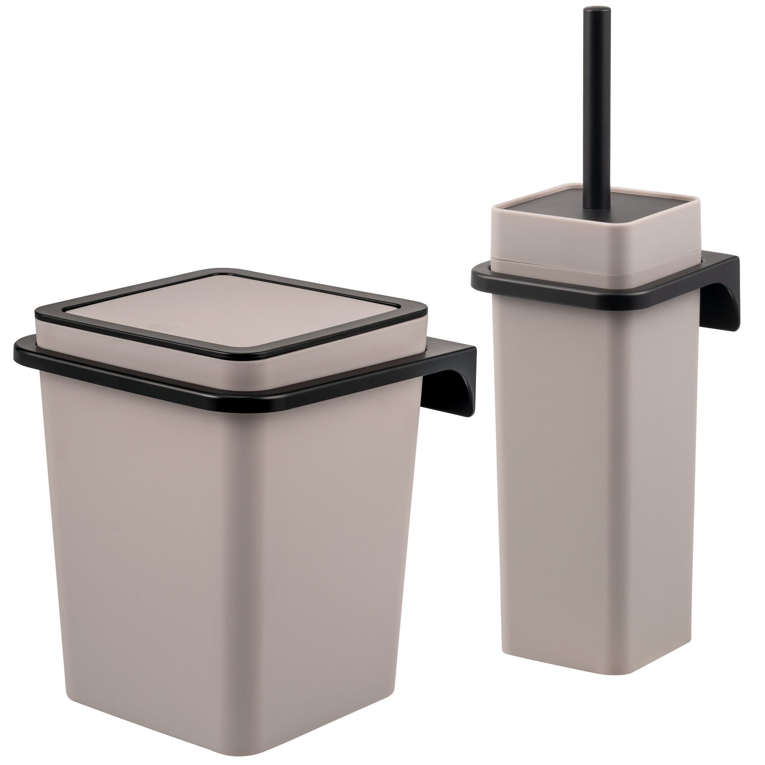 bremermann Badaccessoire-Set 2tlg. SAVONA Schwarz/Taupe mit Wandhalterung - Bild 2