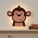 Lights4fun LED Wandleuchte Affe mit Fernbedienung - Dschungel Stil Bild 2