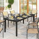 Outsunny Gartentisch Aluminium Kunststoff 190x90x74 cm Bild 2