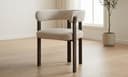 alesvelt Esszimmerstuhl Rick mit Armlehne gepolstert Beige/Cappuccino Bild 2