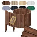 Floranica Flexible Rasenkante Rollborder Beeteinfassung Holzzaun Braun Bild 2