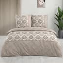 ZIRVEHOME Bettwäsche Ornament Design Braun Beige 2-teilig Baumwolle Bild 2