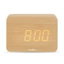Nedis Digitalwecker CLDK2008BN Beige Holz LED-Anzeige Bild 2