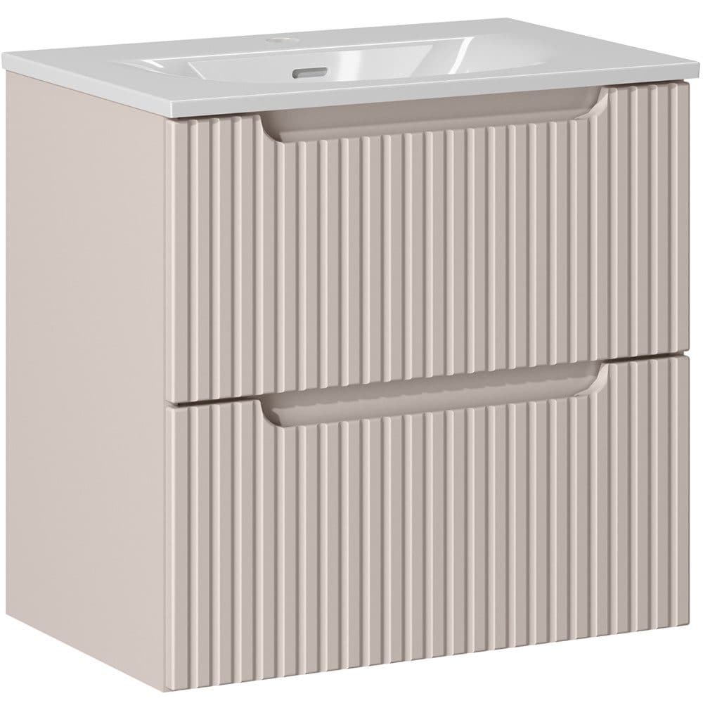 Lomadox Waschtisch NEWPORT-56-CASHMERE mit Keramikwaschbecken und Softclose - Bild 2