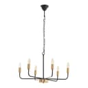 lux.pro Kronleuchter Bishop 6-flammig Metall Schwarz/Messingfarben Bild 2