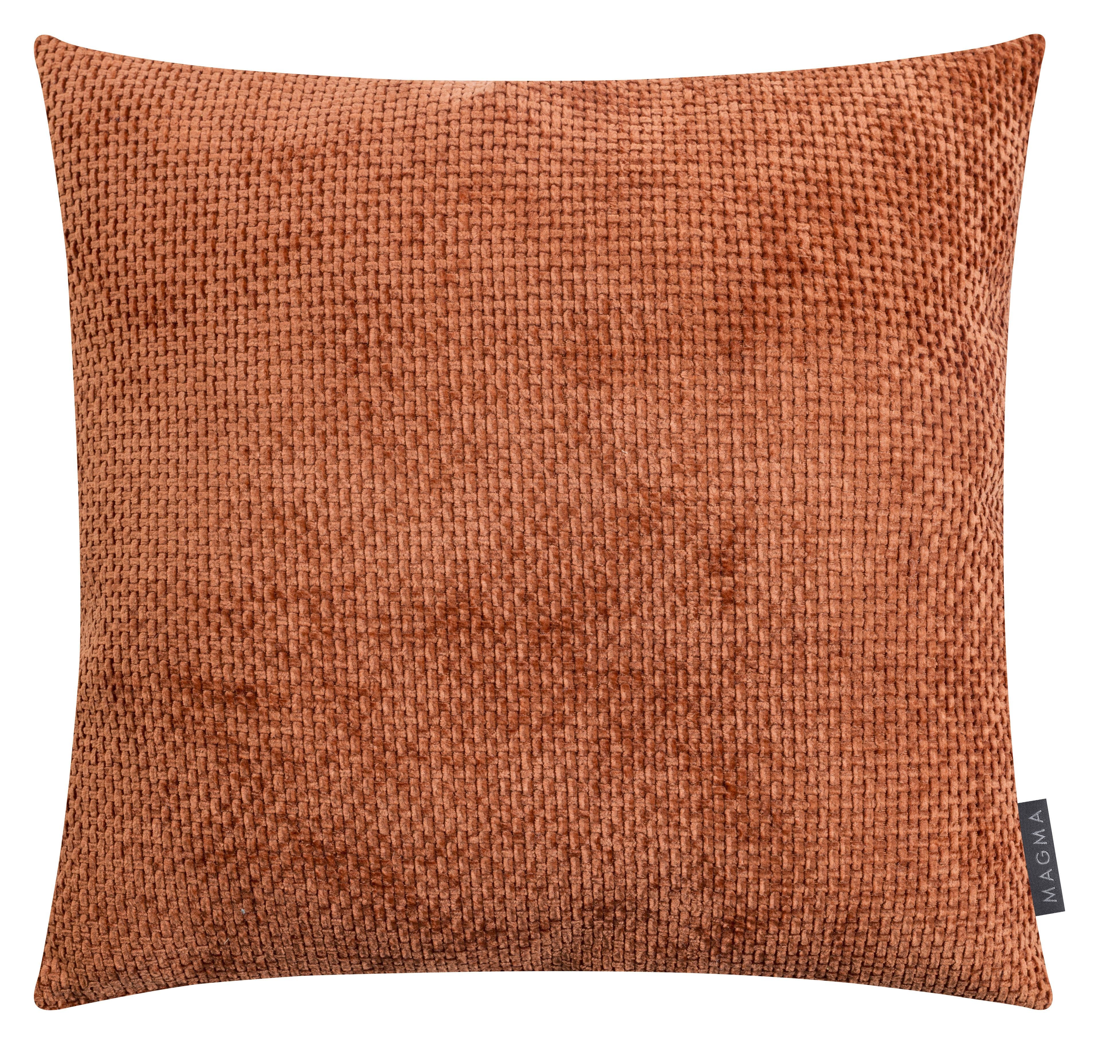 MAGMA HEIMTEX ARLO Kissen 45x45 Kupfer Chenille