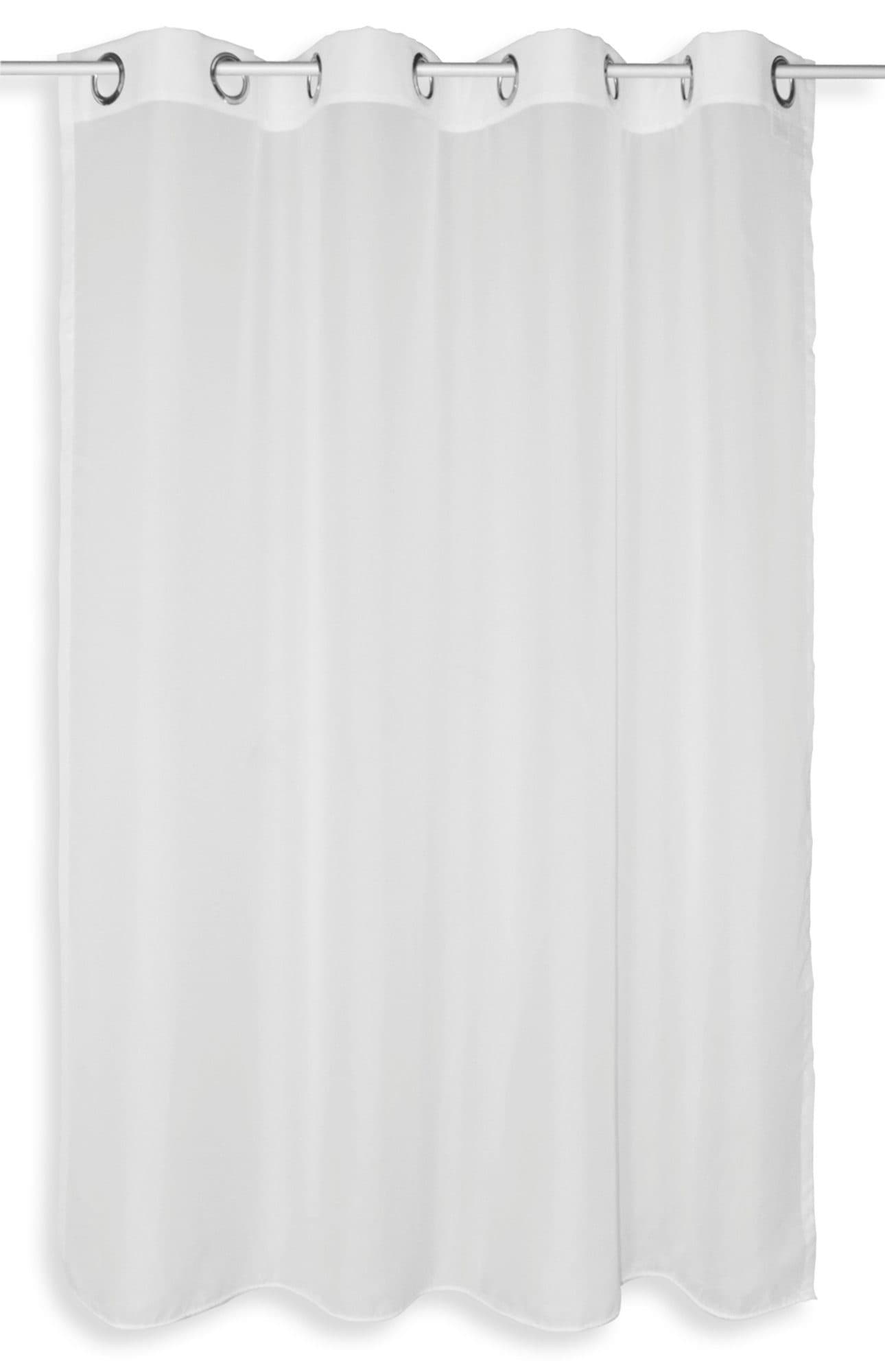Haus und Deko Voile Gardine Emotion Weiß Transparent mit Ösen