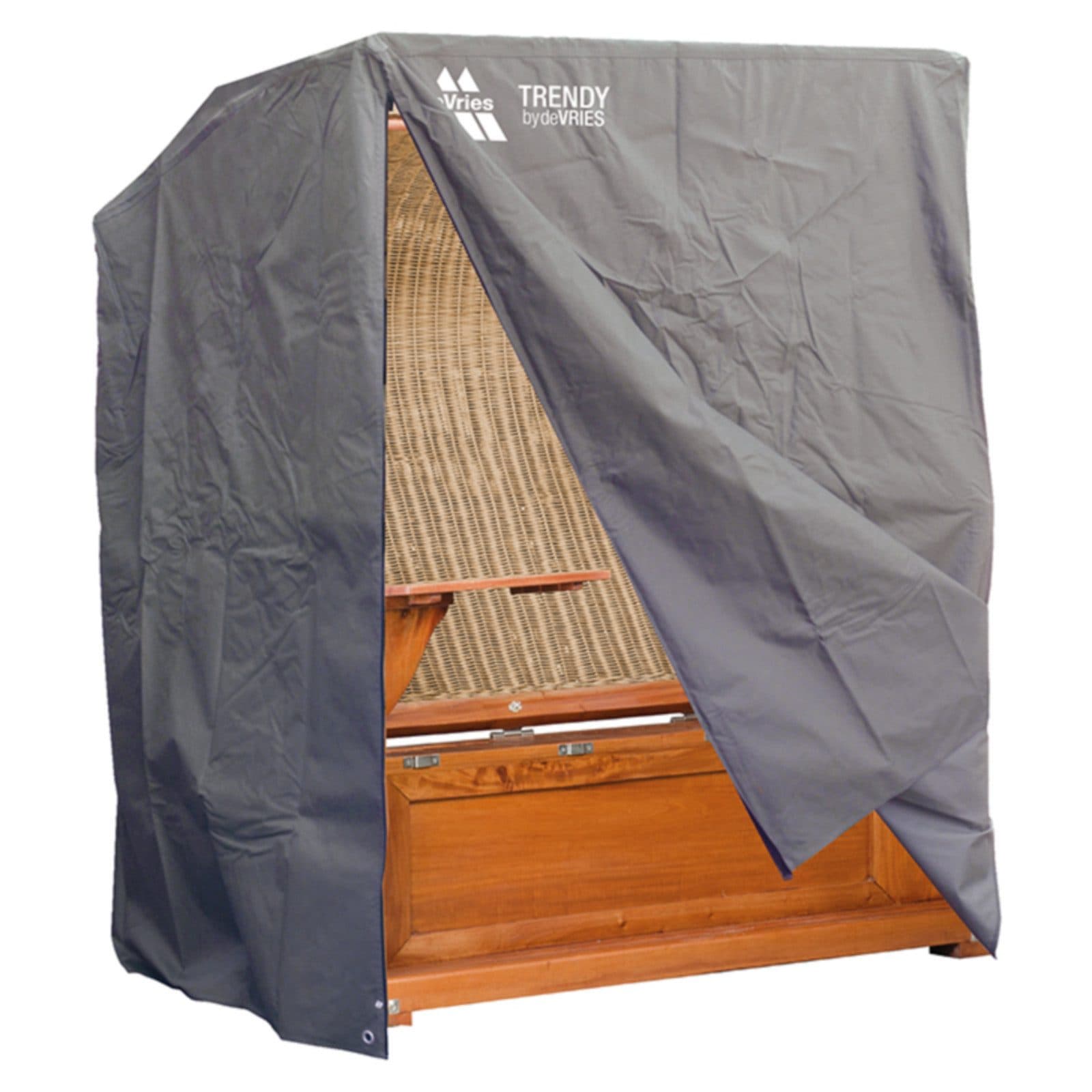 deVries Strandkorb-Schutzhülle 2½ Sitzer King Size Dunkelgrau