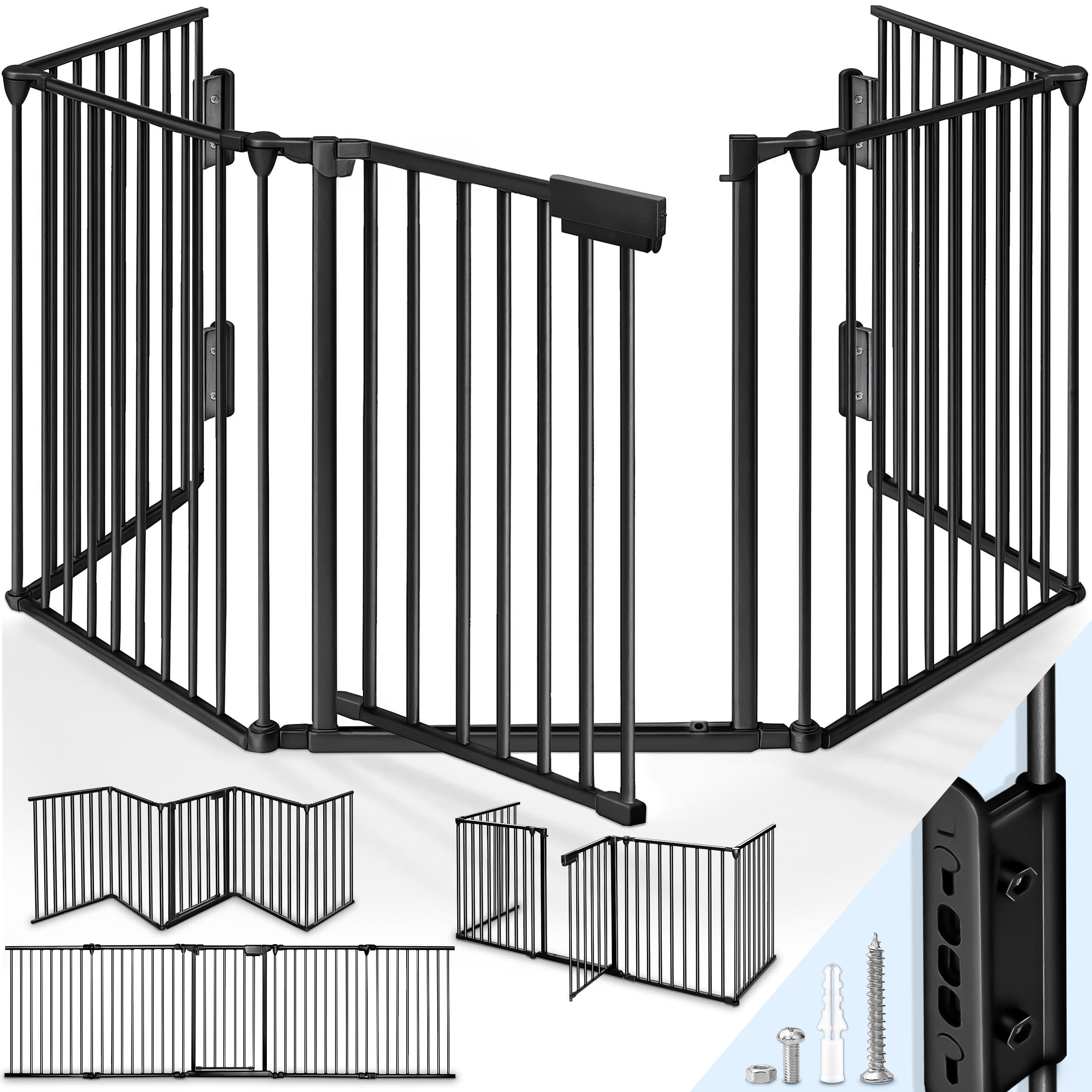 KIDUKU Ofenschutzgitter 300 cm Schwarz Metall 5-teilig - Bild 2