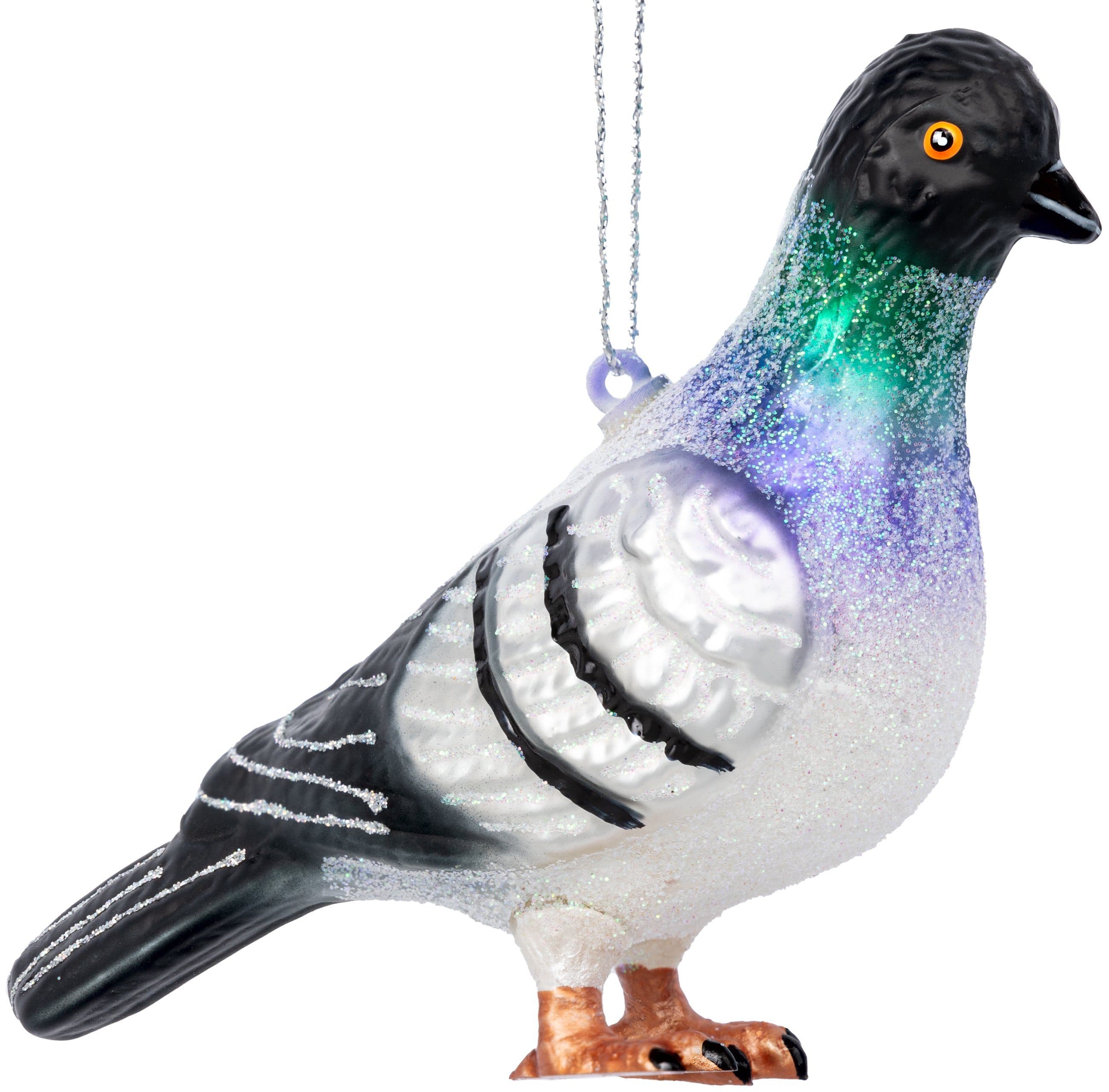 SIKORA Christbaumschmuck Taube besondere Weihnachtskugel Glas Anhänger – BS593 - Bild 2