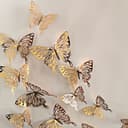 XDeer 3D-Wandtattoo 36 Stück Gold Schmetterling Wandaufkleber Bild 2