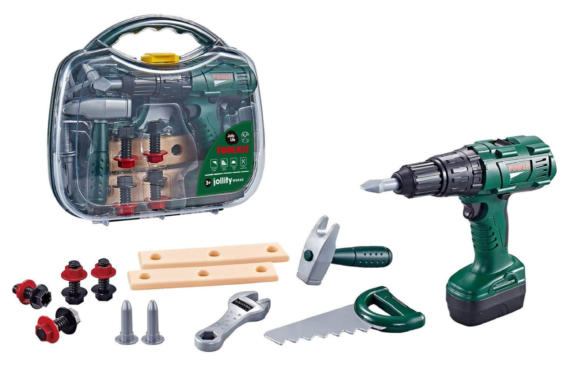 Jollity Kinder-Werkzeug-Set Kinder-Werkzeugkasten Deluxe