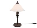 TRIO Leuchten LED Nachttischlampe Landhausstil Rostoptik Glas Dimmbar Bild 2