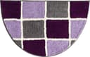 REDBEST Duschmatte Los Angeles Halbrund Violett Karo Bild 2