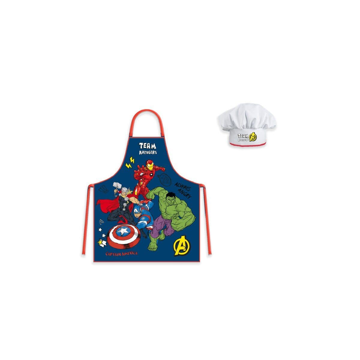 The AVENGERS Kinder Schürze 2-teiliges Set Always Angry