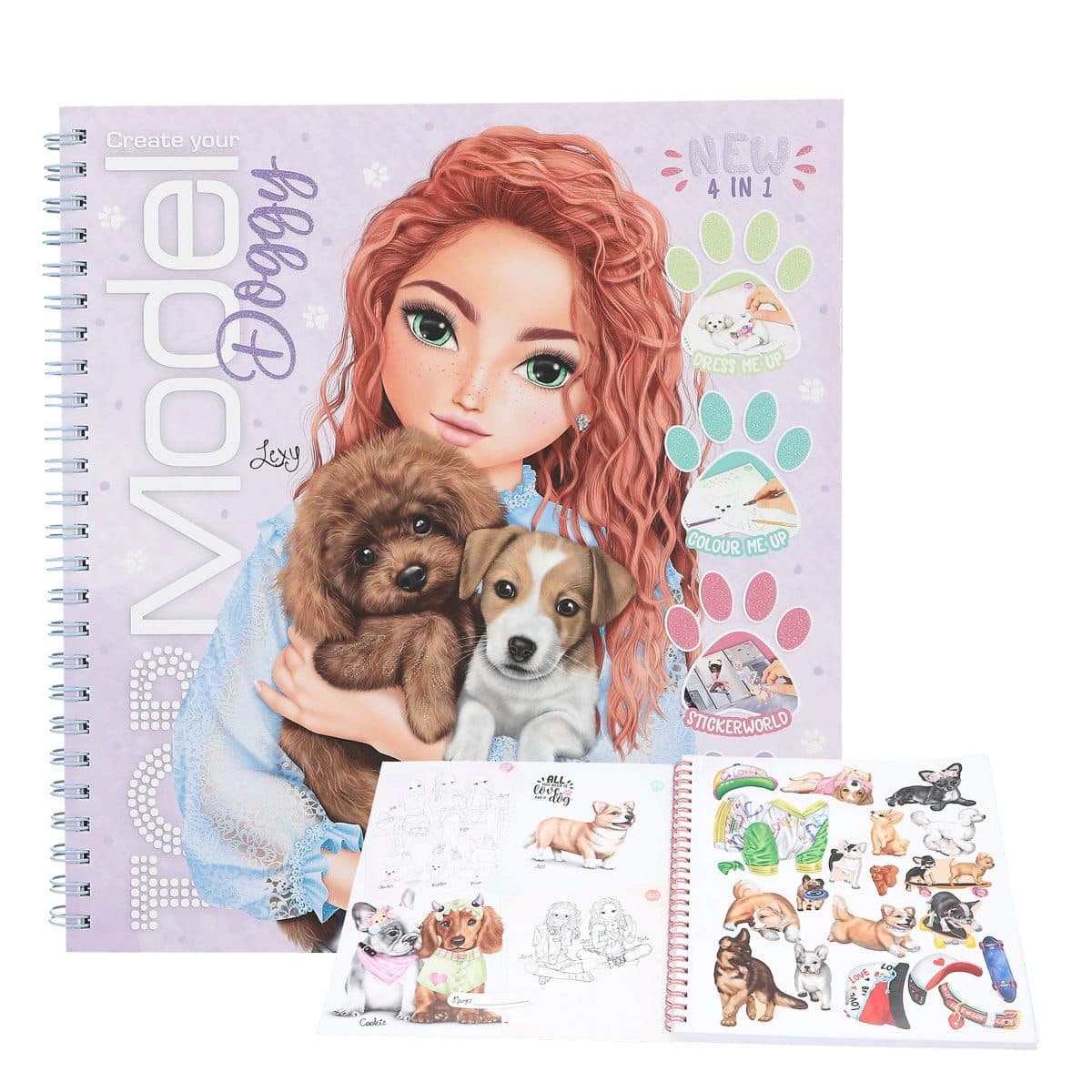 Depesche TOPModel Doggy Malbuch mit Stickern - Kreatives Kreativbuch für Kinder ab 6 Jahren