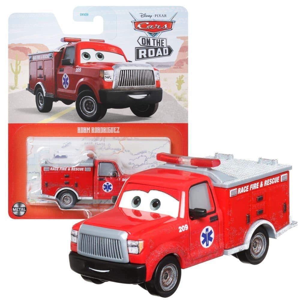 Disney Cars Spielzeug-Rennwagen Adam Roadriguez HKY37 1:55 Druckguss Metall - Bild 2