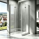 Boromal Eckdusche mit 180° Falttür und Sicherheitsglas Bild 2