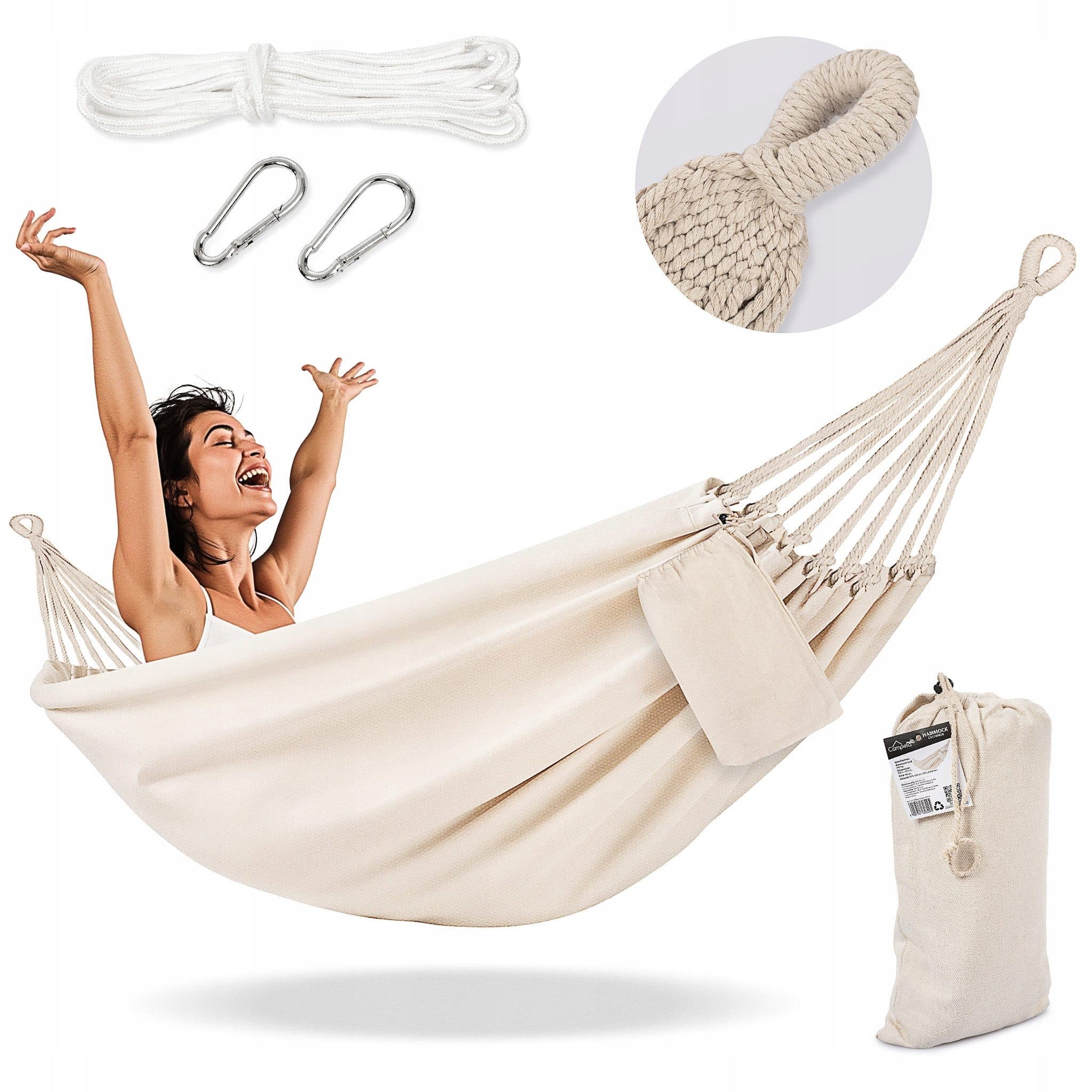 Campela Hängematte Boho 2-Personen Indoor Outdoor Beige - Bild 2