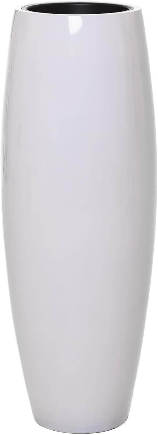 VIVANNO Bodenvase MAGNUM Rund Weiß Hochglanz Fiberglas - Bild 2