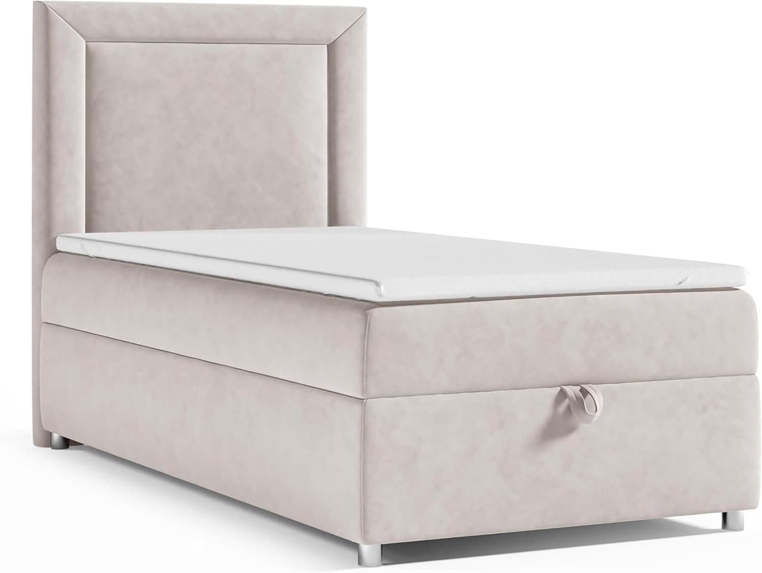 Best for Home Boxspringbett Trinity K-3 SINGLE mit Bettkasten & Topper H3 Creme - Bild 2