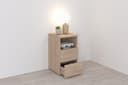 FMD Nachtkonsole Suva Braun Holzwerkstoff 2 Schubkästen Bild 2