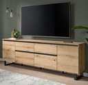 Inn.Furn Lowboard Gelia TV Unterschrank Eiche Schwarz Soft-Close Bild 2