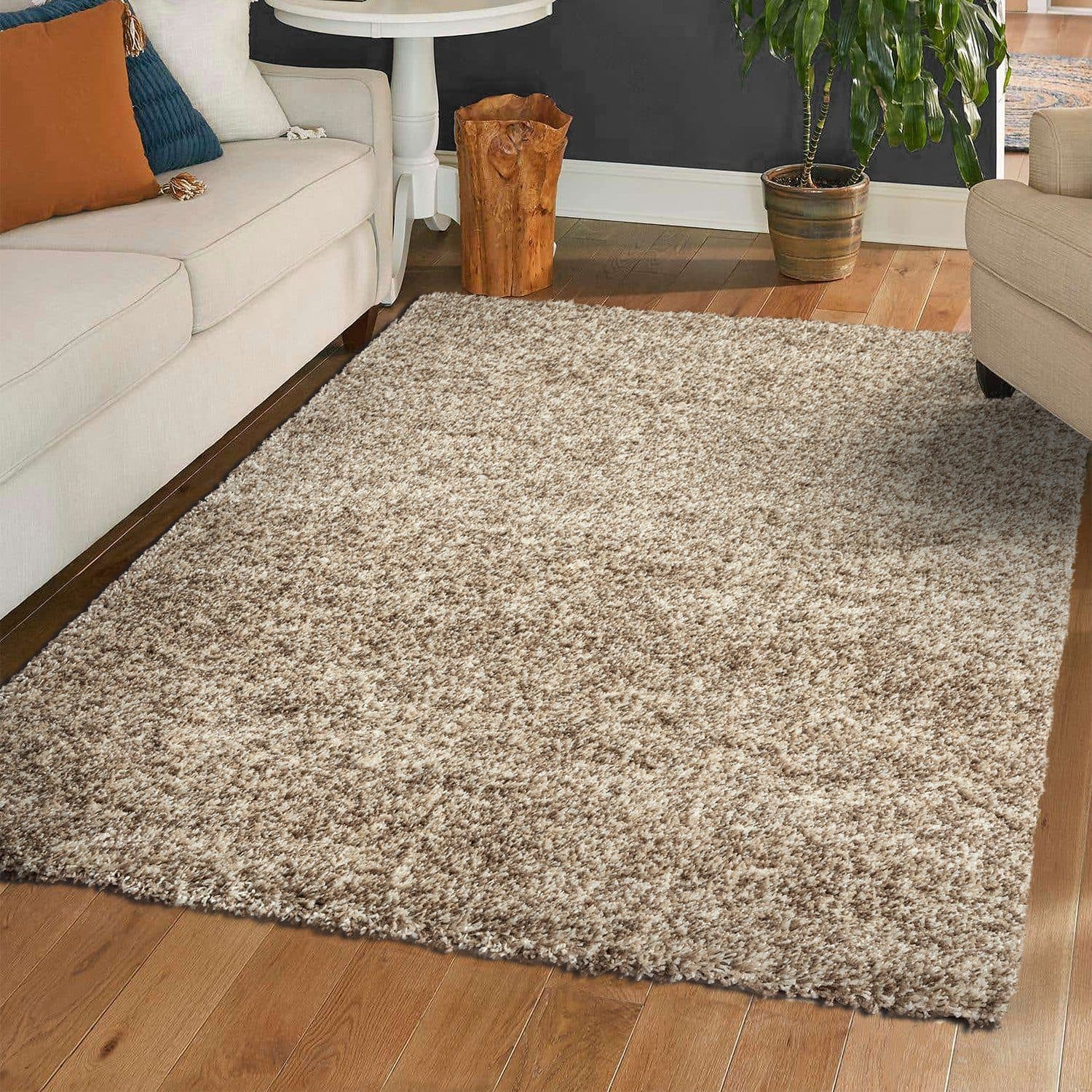 Vimoda Hochflor-Teppich LUX Shaggy Beige 30mm Florhöhe - Bild 2