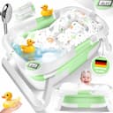 KIDIZ Babybadewanne faltbar mit Thermostat grün Bild 2