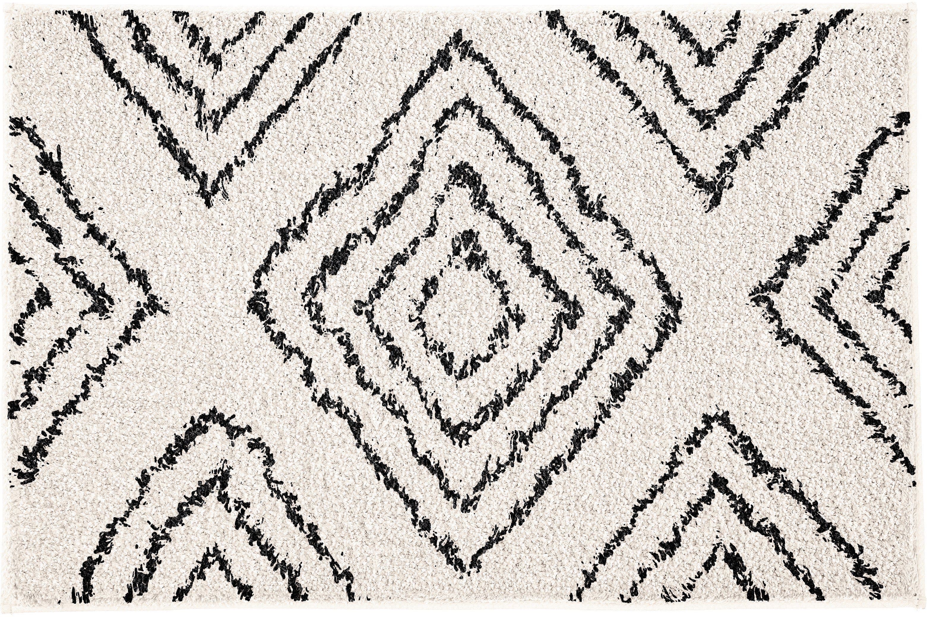 Kleine Wolke Badematte Boho Rautenmuster Natur 100% Baumwolle - Bild 2