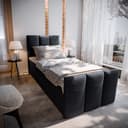 Masseno Boxbett LAGO Schwarz mit Bonell-Matratze und Topper Bild 2