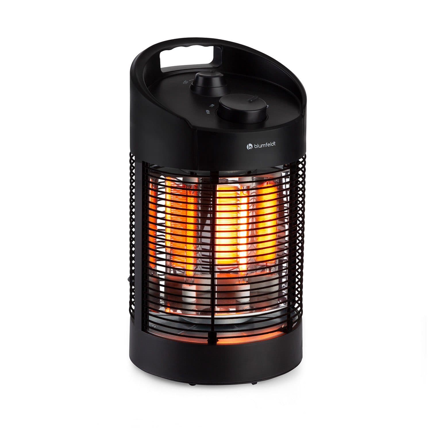 blumfeldt Terrassenstrahler Heat Guru 360 Mini Infrarot Heizstrahler Schwarz - Bild 2