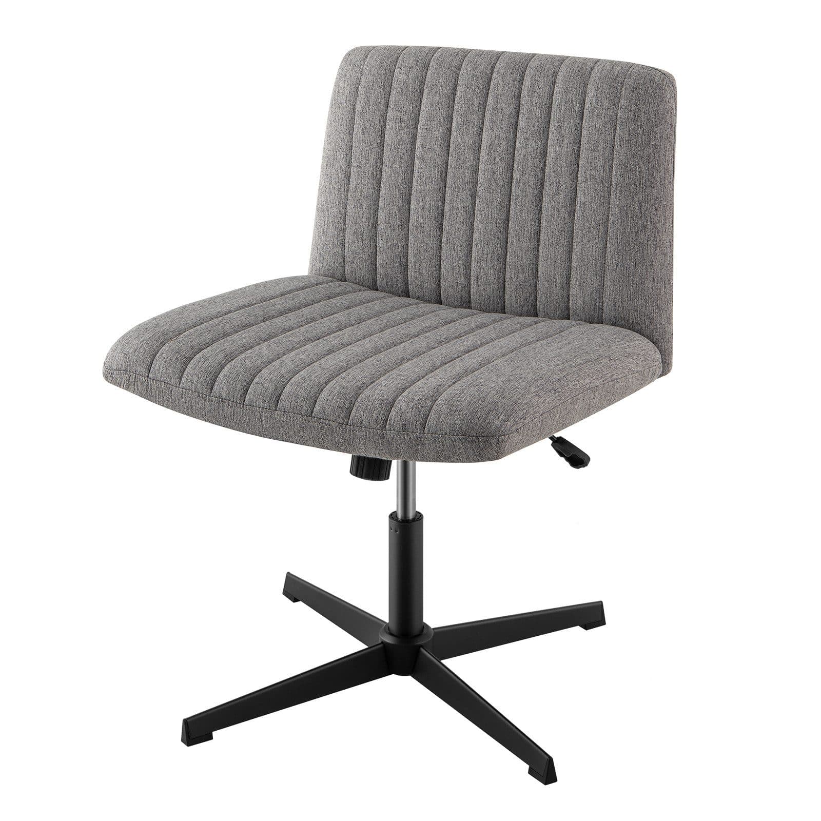 KOMFOTTEU Bürostuhl drehbar mit Schwingfunktion Grau