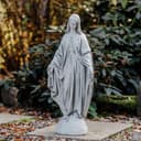 gartendekoparadies.de Gartenfigur Statue Madonna Mutter Maria Steinfigur Grau Bild 2