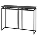 COSTWAY Konsolentisch Marmoroptik Metallgestell Schwarz Bild 2