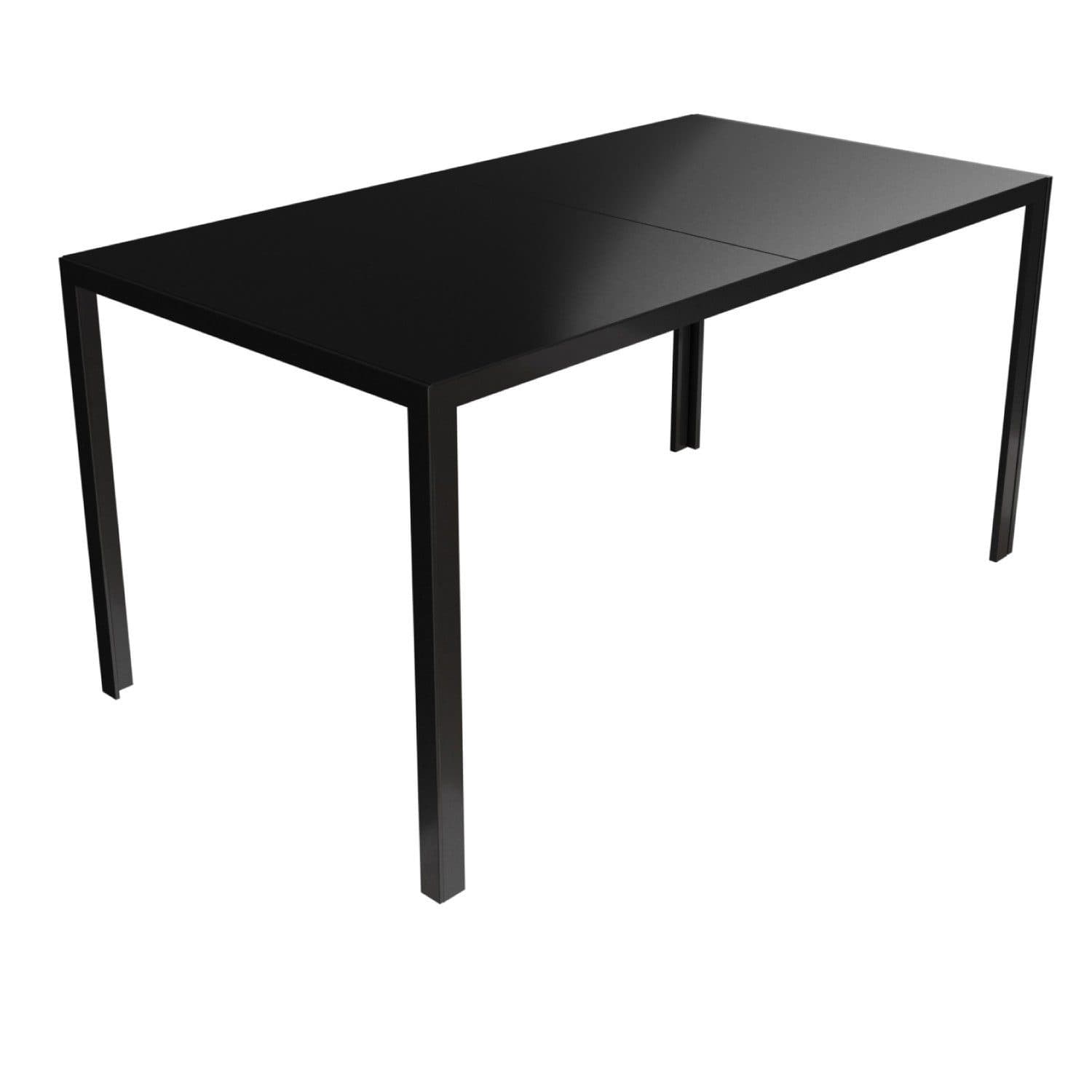 Mojawo Glastisch Schwarz 150x80 cm Garten Esstisch Outdoor - Bild 2