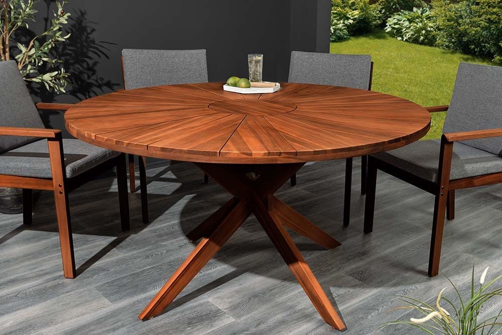 riess-ambiente Gartentisch KOPENHAGEN 140cm braun Akazienholz massiv - Bild 2